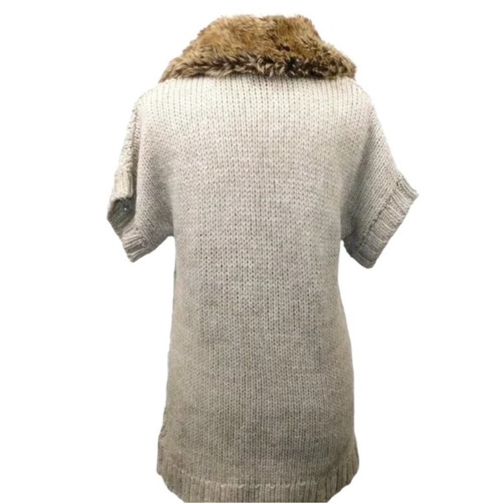 Apt. 9 Wool Blend Faux Fur Cable Knit Cardigan – Women’s Large | EUC! - Picture 5 of 8